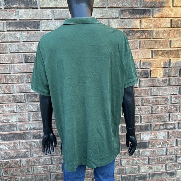 Polo By Ralph Lauren Polo Shirt Mens XXL Short Sleeve Solid Green Orange Pony - Picture 4 of 7